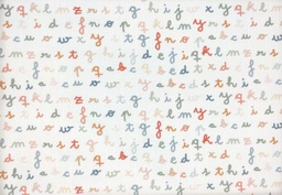 Popelín letras multicolor