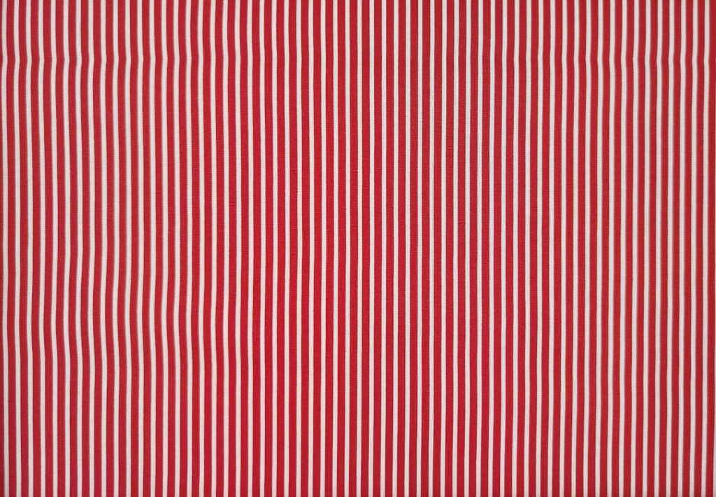 Popelín rayas blanco rojo