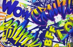 [D-Strech estp] Strech grafiti azul multicolor