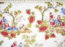 Viella Toile de Jouy rojo