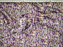 Satén  flores lila morado verde