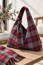 Tartán scot negro gris rojo