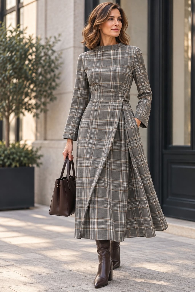 Tartán scot gris beige