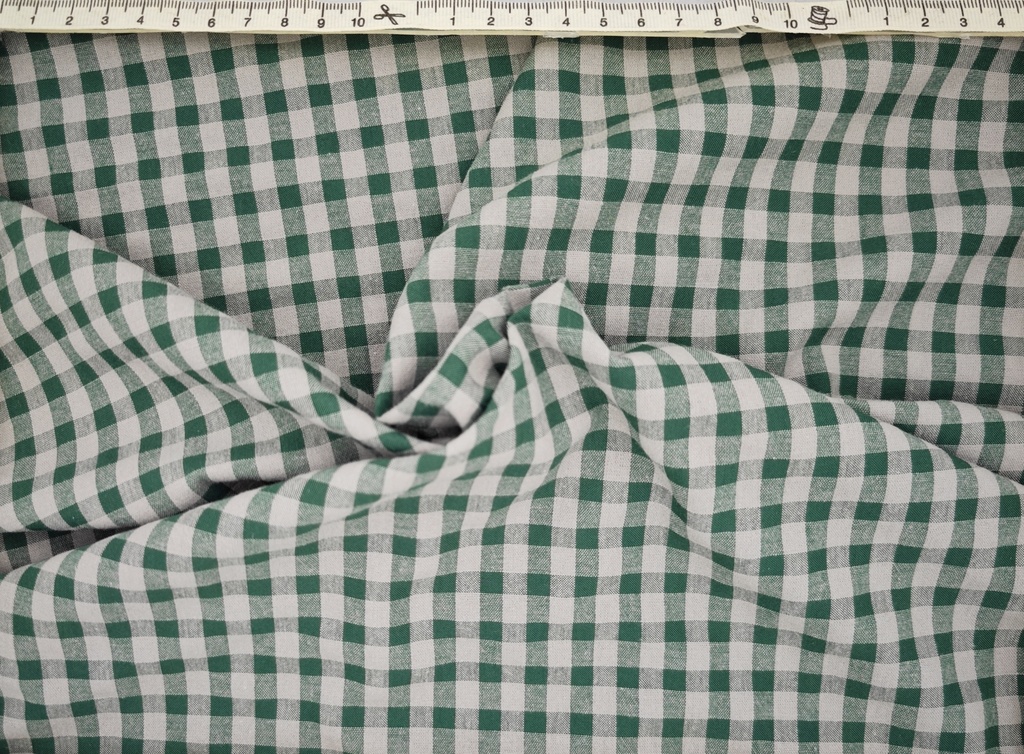 Vichy seersucker bicolor verde topo