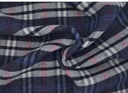 Muflón reversible cuadro/liso azul marino gris 