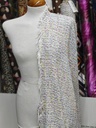 Chanel blanco con hilos multicolor