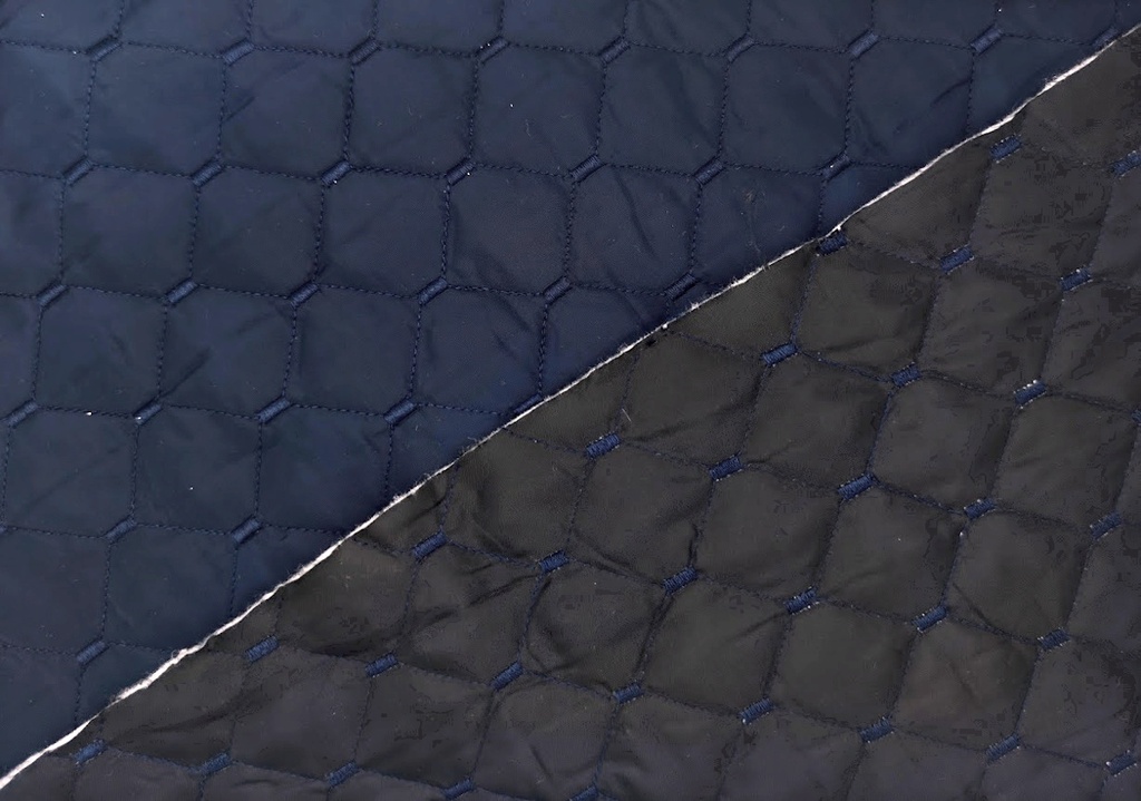 Acolchado rombo azul marino