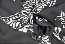 Satén pasley negro blanco