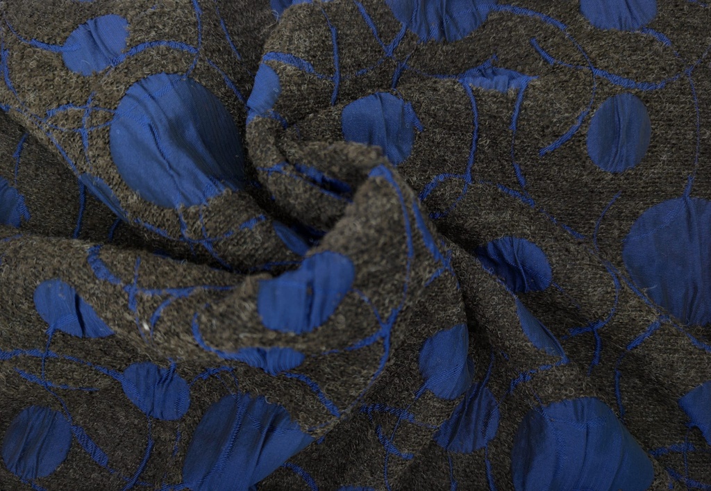 Paño fantasía flocada azul