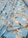 Georgette flores azul celeste verde