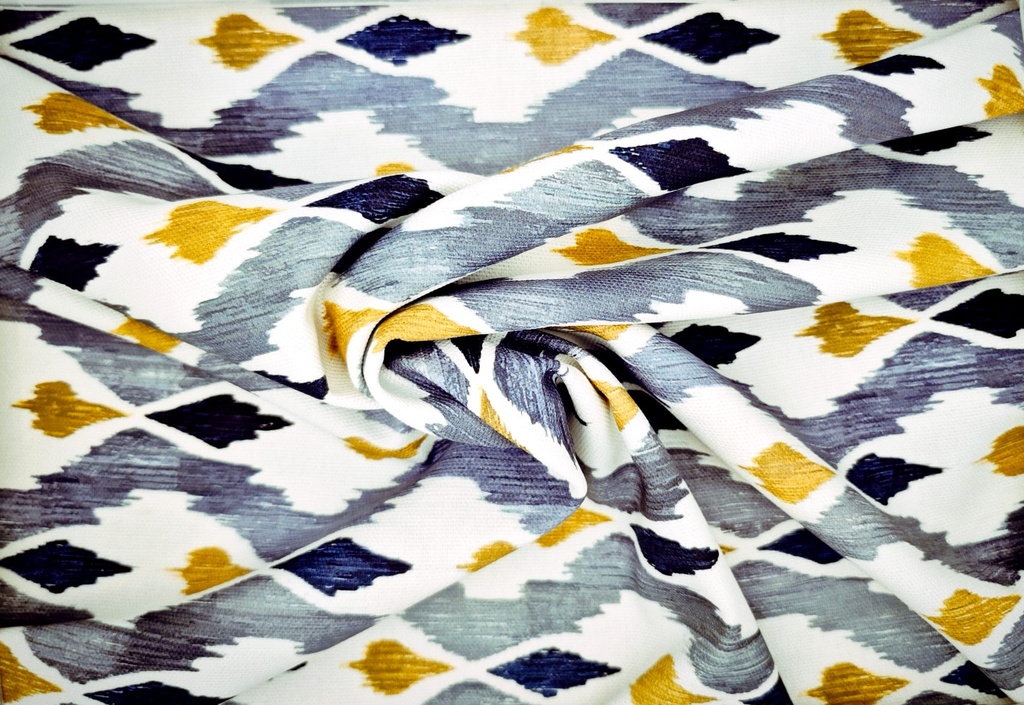 Half panamá ikat gris mostaza