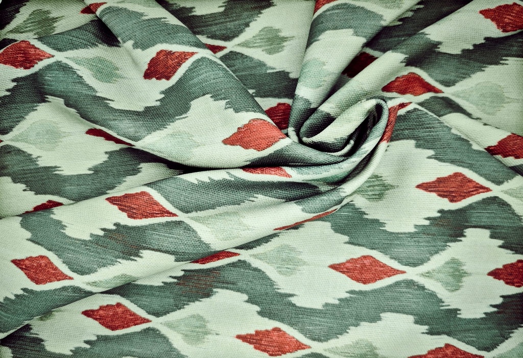 Half panamá ikat verde granate