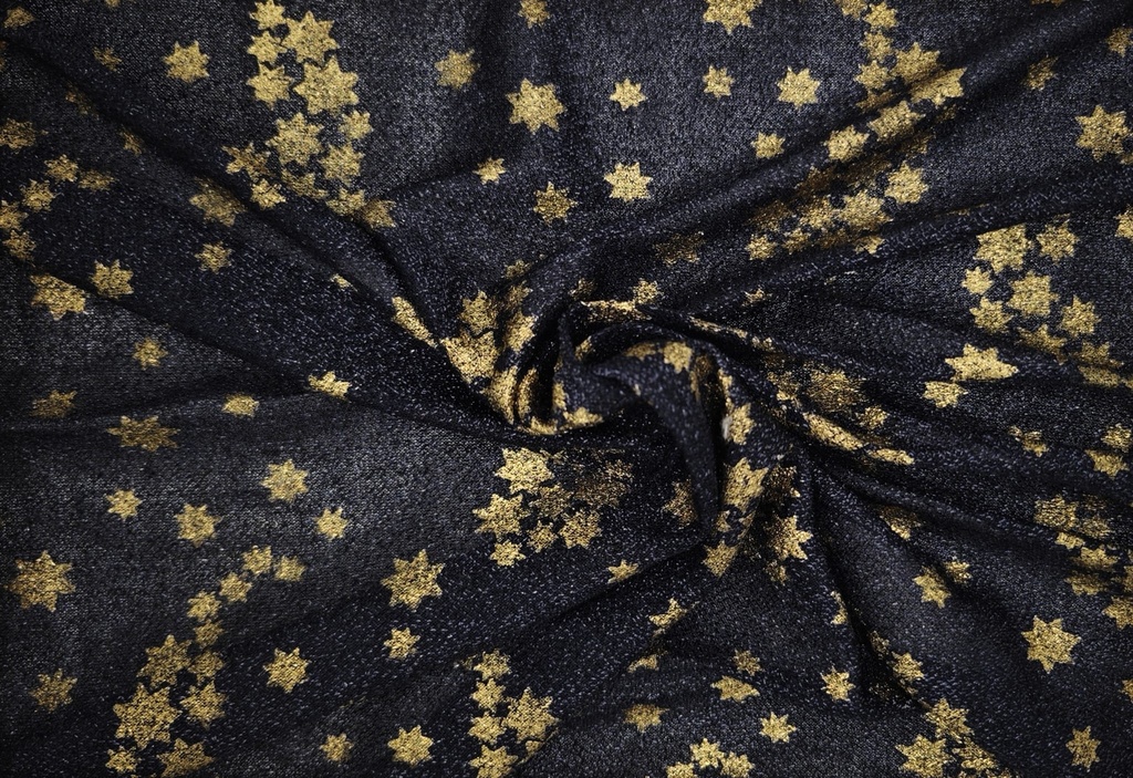 Lamé estrellas doradas