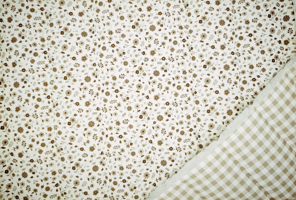 Algodón acolchado vichy / flor