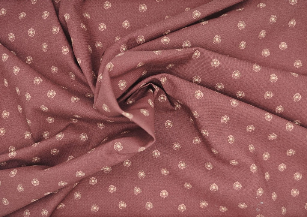 Algodón beige flor teja