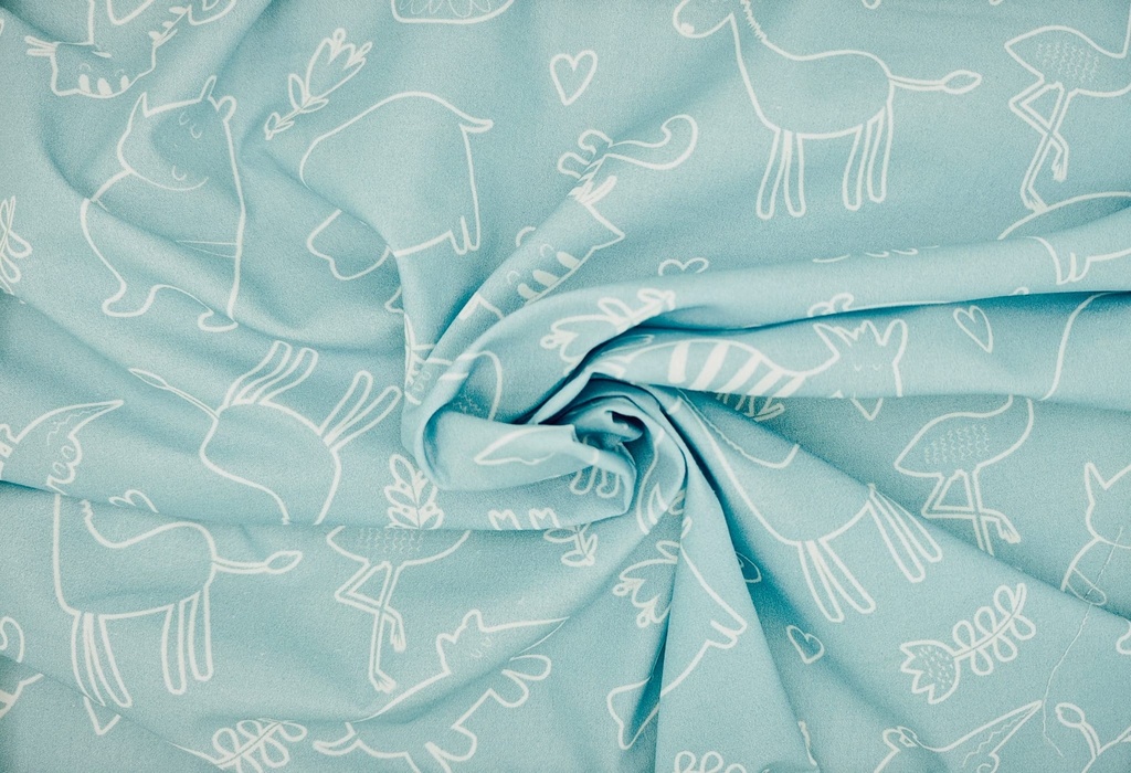 Algodón beige flor teja