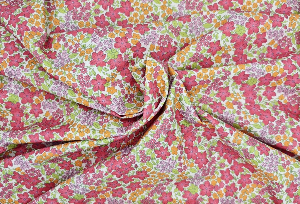 Algodón liberty rojo verde