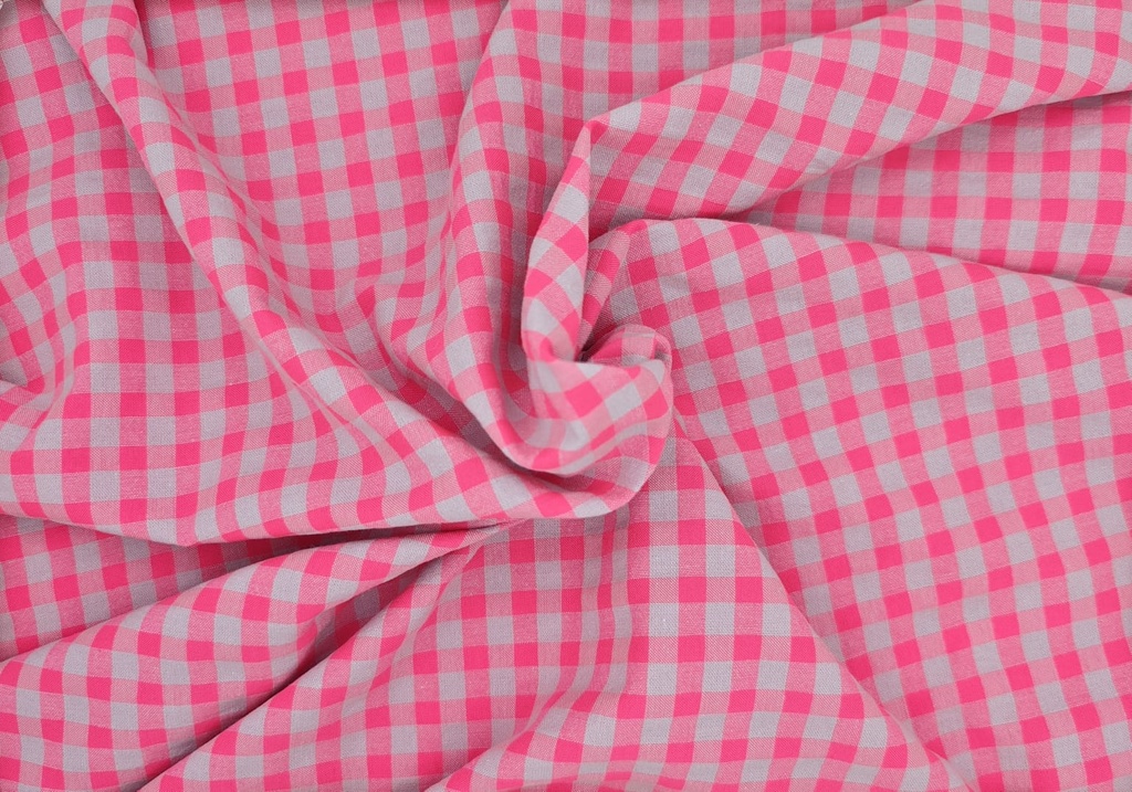 Vichy seersucker fucsia fluor