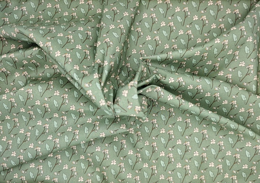 Popelín flor pitiminí f verde