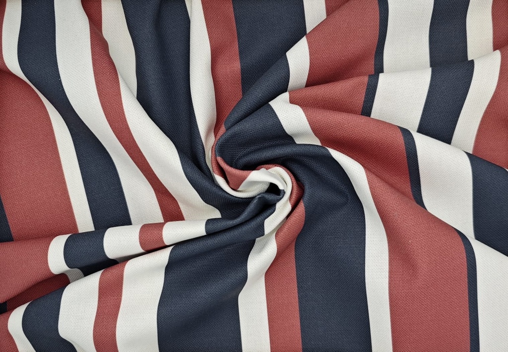 Half panama rayas marino granate