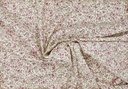 Popelin beige florecita rosa palo