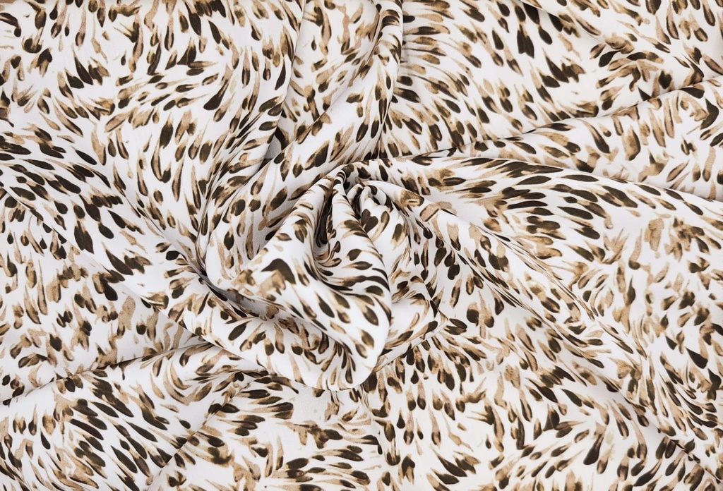 Satén beige motas marrones