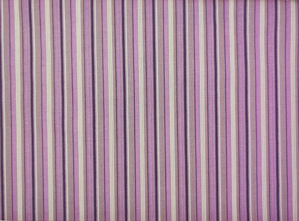 Popelín rayas rosa y berenjena "Amanecer en Zarautz"