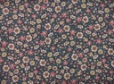 Voile negro flores granate salmon