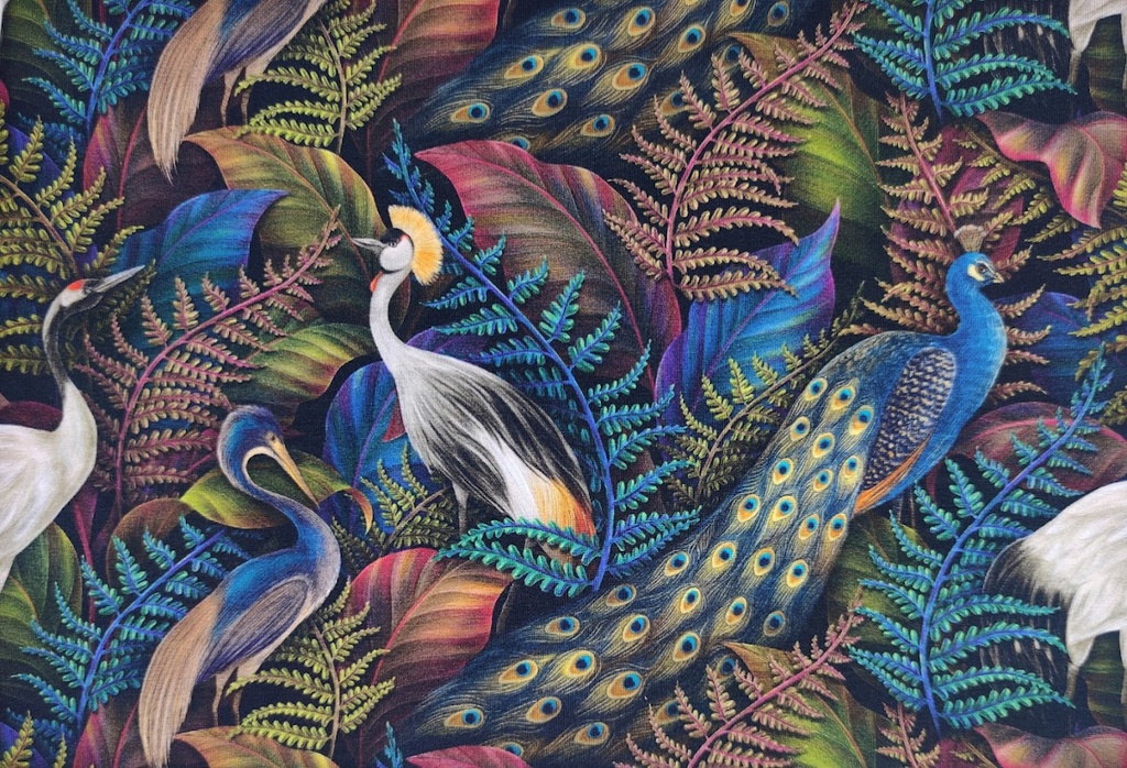 Punto digital pavos y helechos