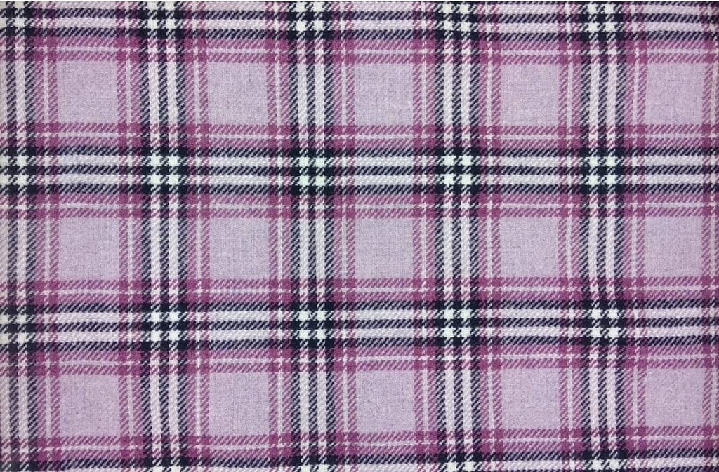 Franela cuadro lila marsala