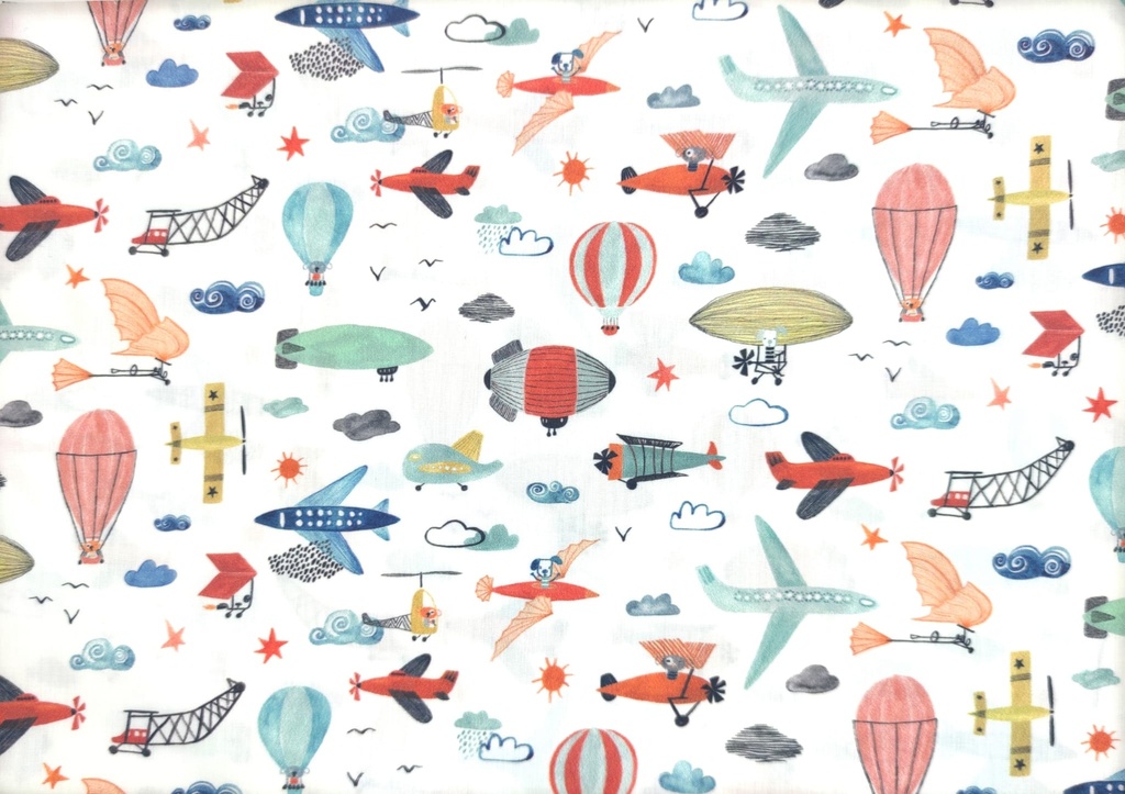 Algodón estampado aereo