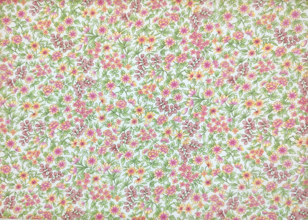 Voile flores fucsia verde﻿