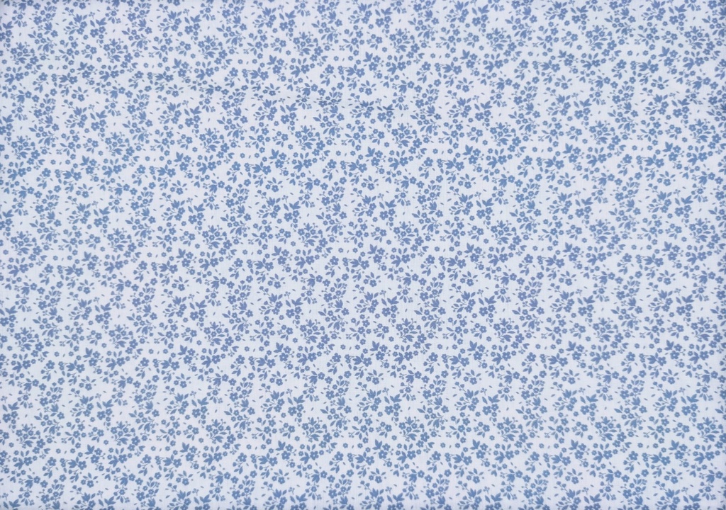 Algodón tula blanco flor