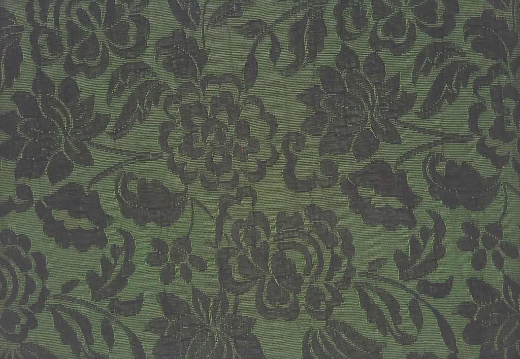 Brocado floral verde