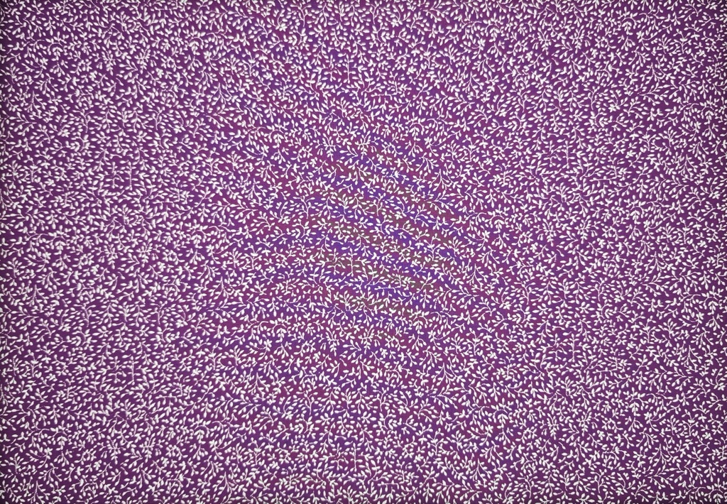 Popelin berenjena florecitas blancas