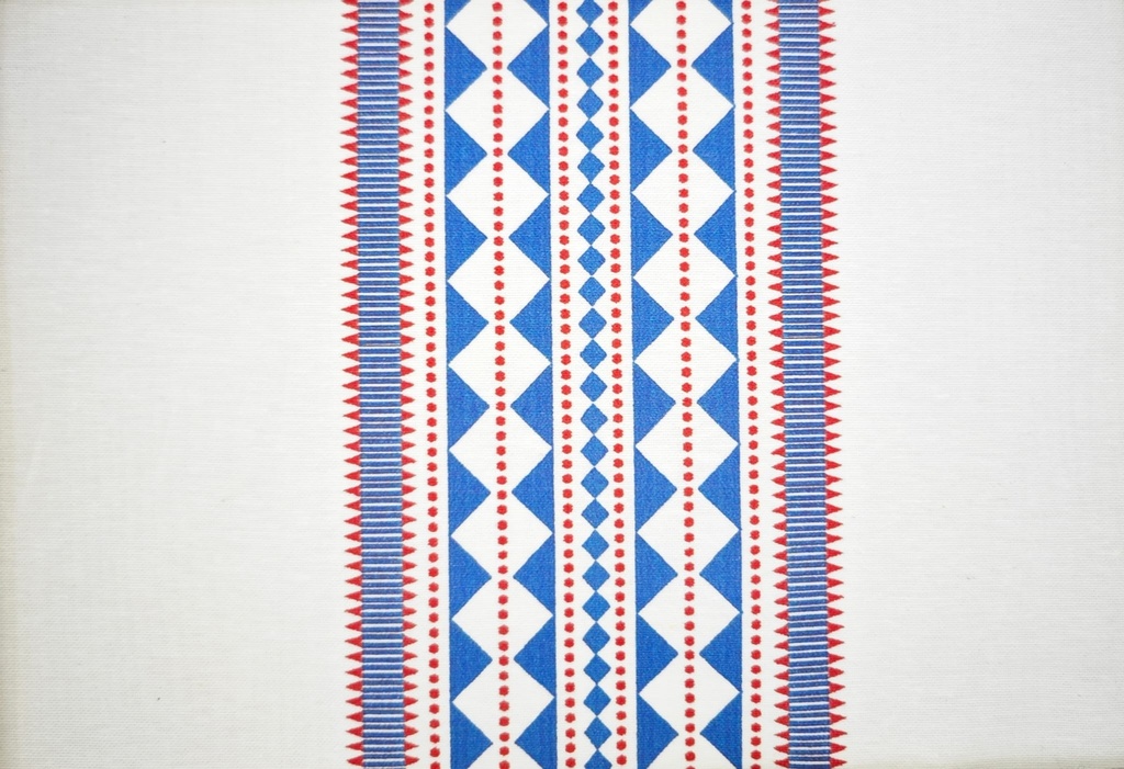 Mantel resinado étnico azul rojo