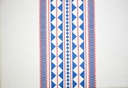 Mantel resinado étnico azul rojo