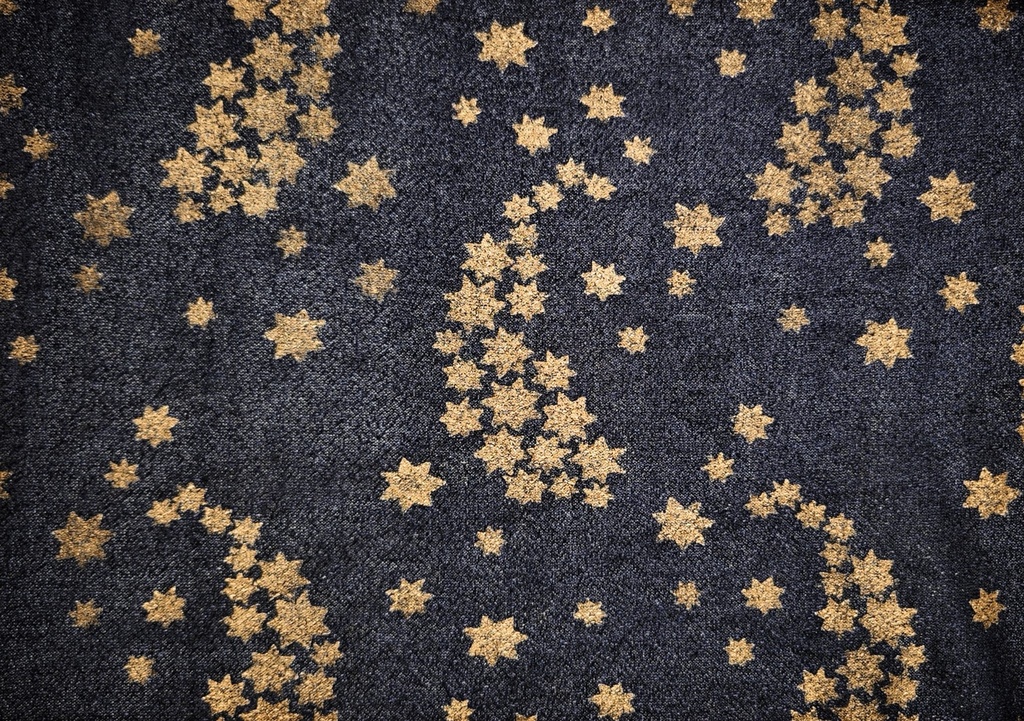 Lamé estrellas doradas