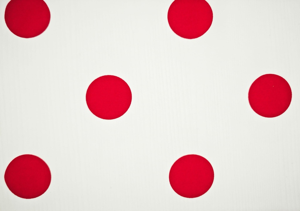 Koshibo blanco lunarote rojo