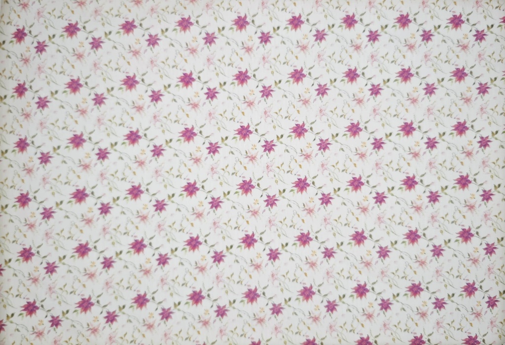 Popelin flores rosa