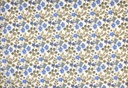 Algodón flor azul beige