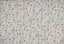 Algodón beige flor teja