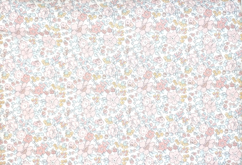 Algodón flor liberty rosa celeste (copia)