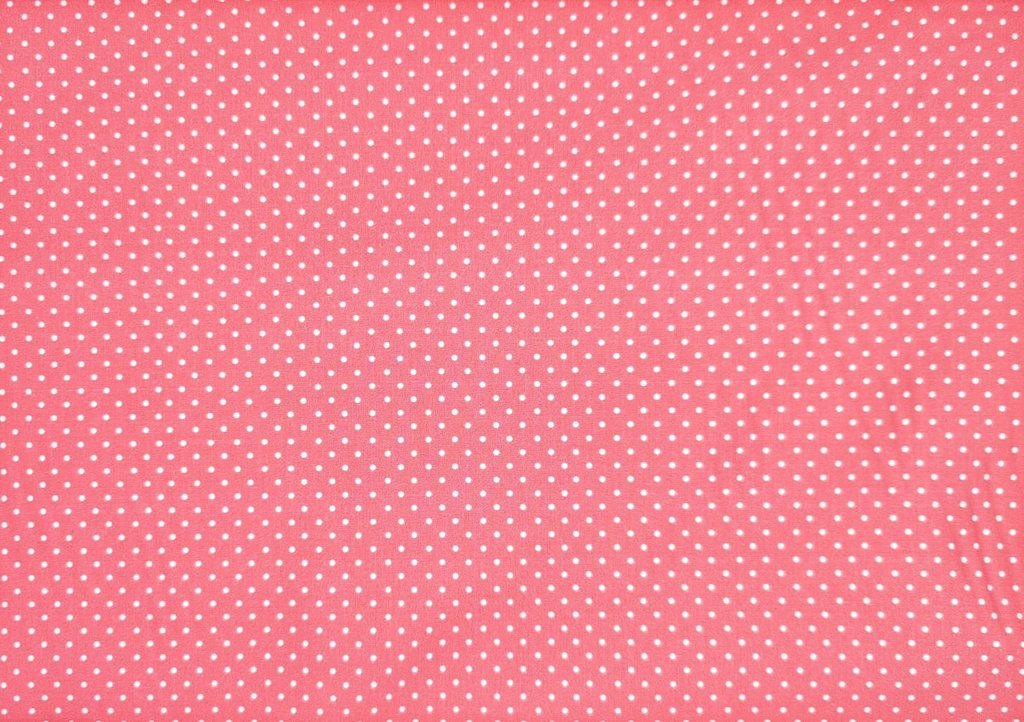 Algodón lunares rojo blanco