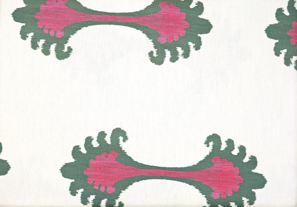 Half panama ikat verde coral