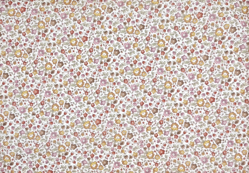 Voile florecita teja rosa