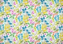 Popelin flor y hojas verde fucsia