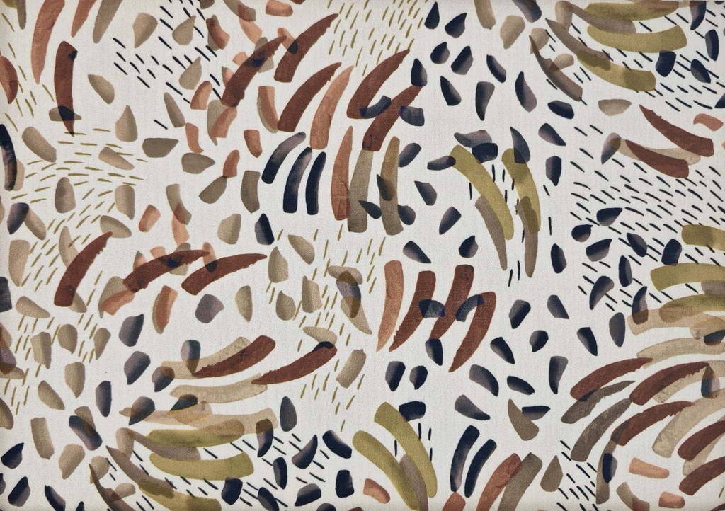 Crepé pinceladas beige marrón