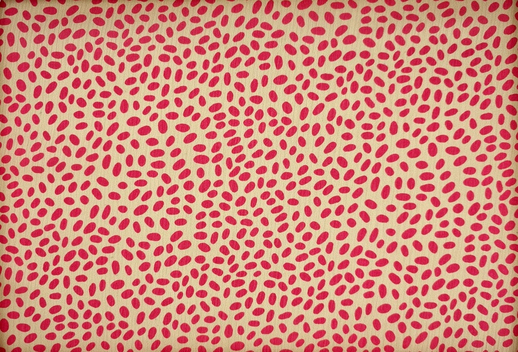 Satén lunares beige fucsia