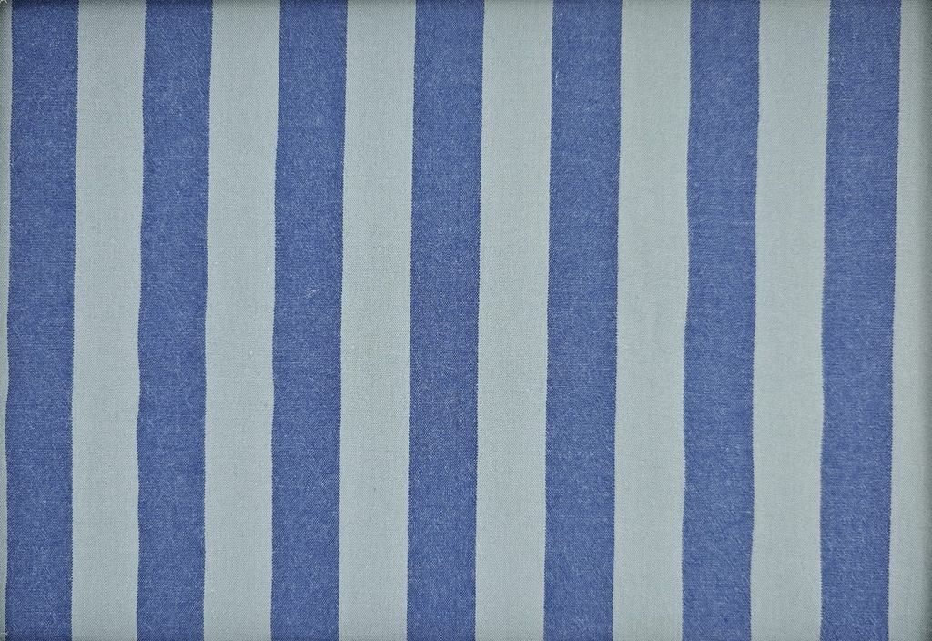 Algodón rayas azul verde agua